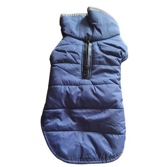 PPET Other - PPET Navy Blue Waterproof Winter Coat with Two Way Zippered Harness Hole,Size XS